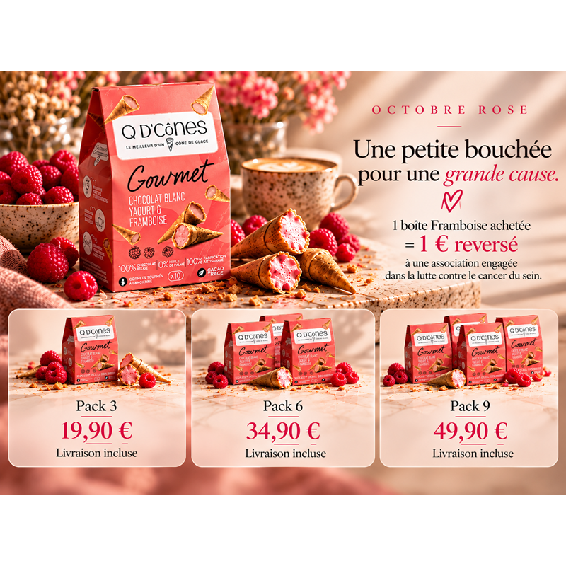 PACK OCTOBRE ROSE 💗 — Q d’cônes Framboise