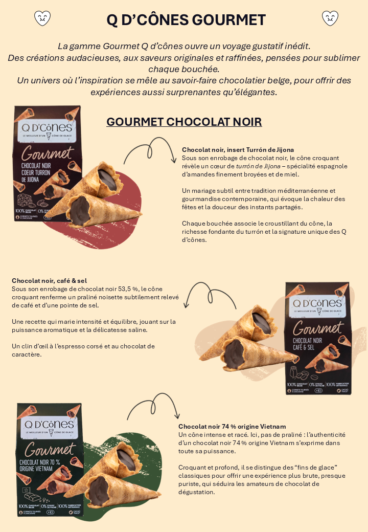 Q D'CÔNES GOURMET CHOCOLAT NOIR